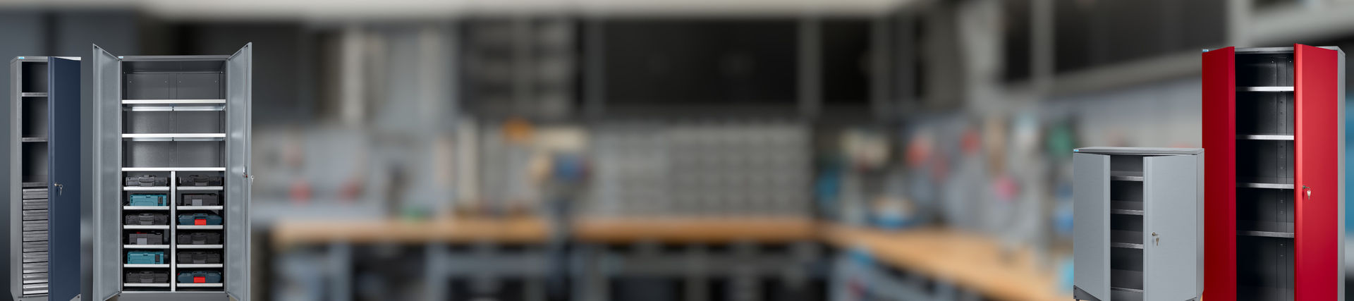 Hoch- und Materialschränke
