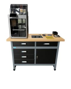 Küpper Werkbank Modell 12040-3D, Breite 120 cm, für 3D-Drucker, abwaschbare Echtholz-Furnierplatte
