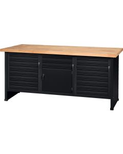 Küpper modular system workbench (w. 184 cm) 1 door, 16 drawers, model 17550