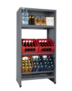 Küpper beverage crate rack model 89400, W.91cm H. 204 cm