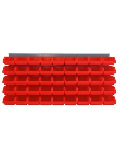 Schlitzpaneele 120cm, 45 rote Boxen, 3 tlg.