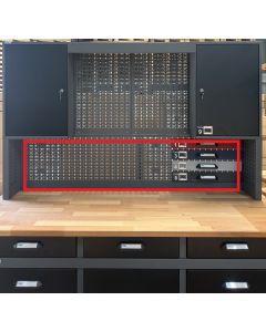 Perforated panel like Küpper-Mobility, 1.60 cm wide, height 38 cm, model 947-8
